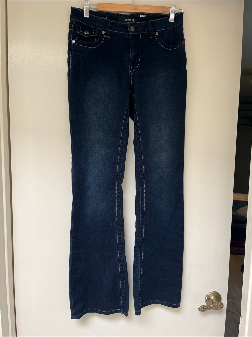 Liverpool “Rita” bootcut jeans in dark indigo